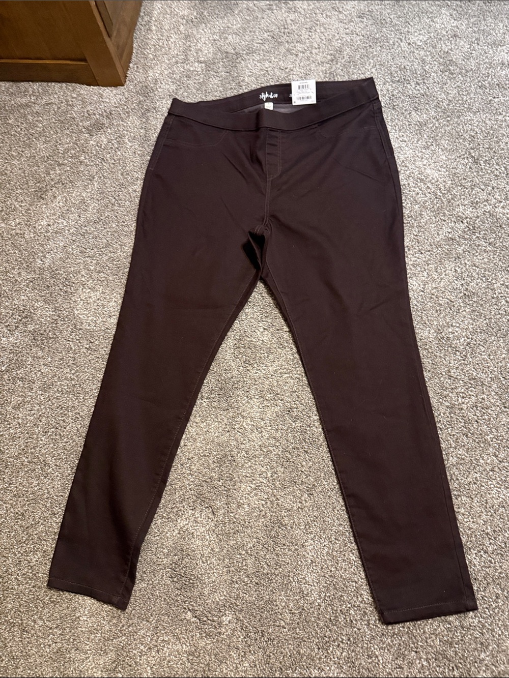 Style & Co. Women's Black Chino Slim Pants